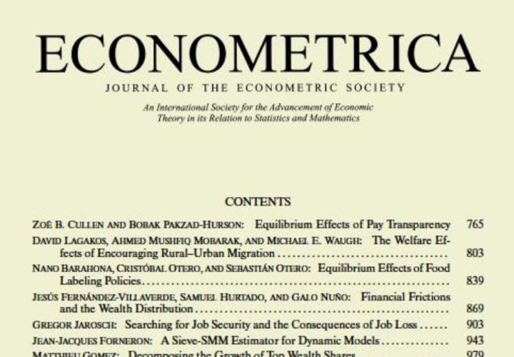 Econometrica May 2023