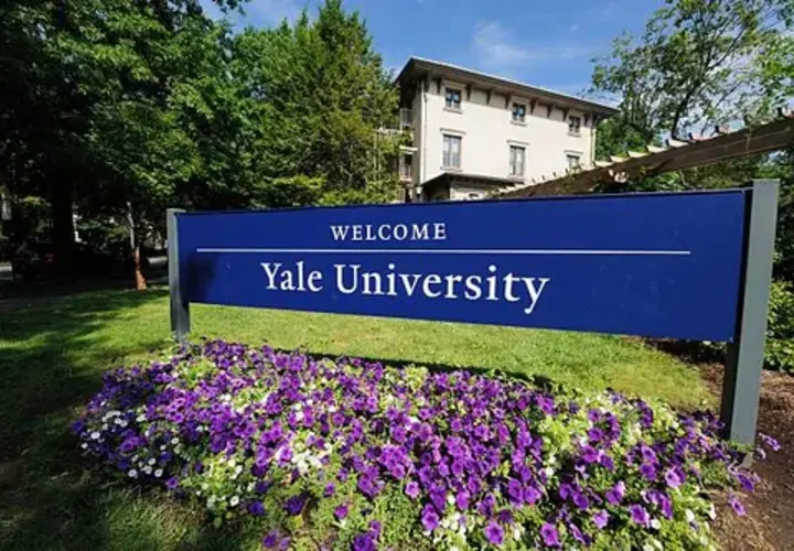 welcome to yale university sign